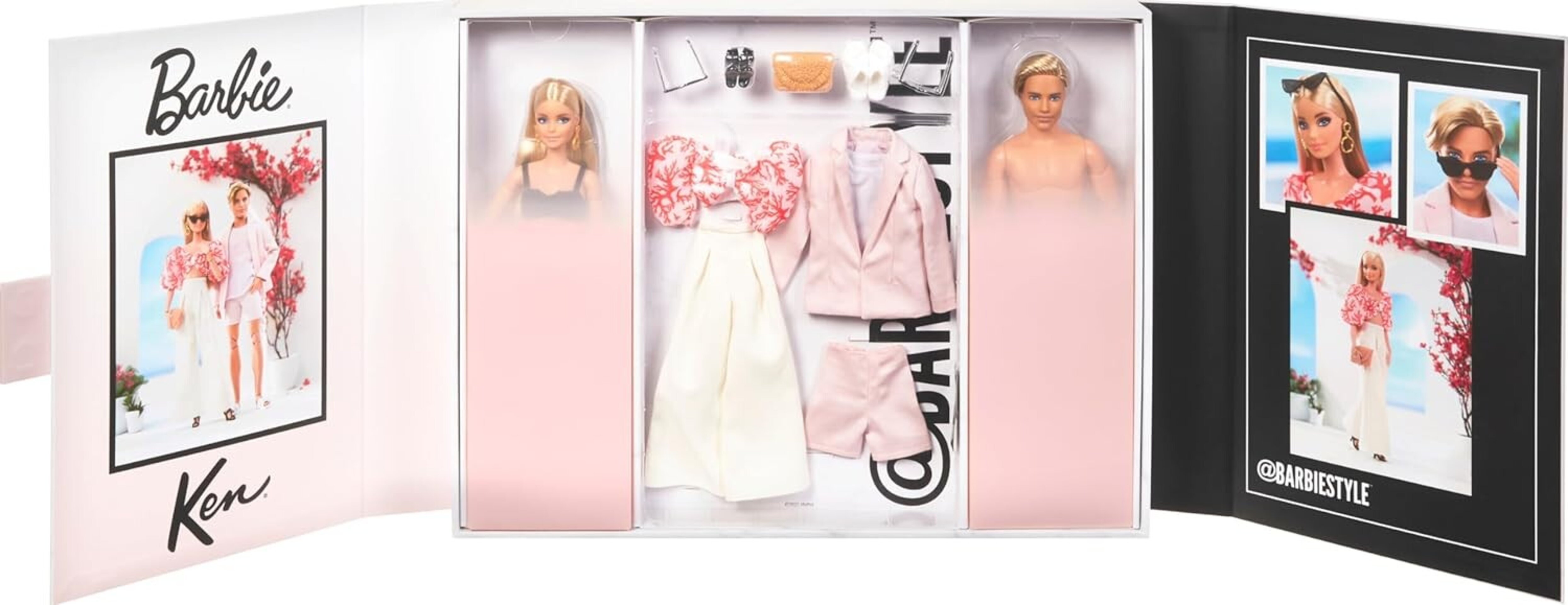 Barbie y Ken Signature Style Muñeca y muñeco con Conjuntos de Moda y de baño, - 6