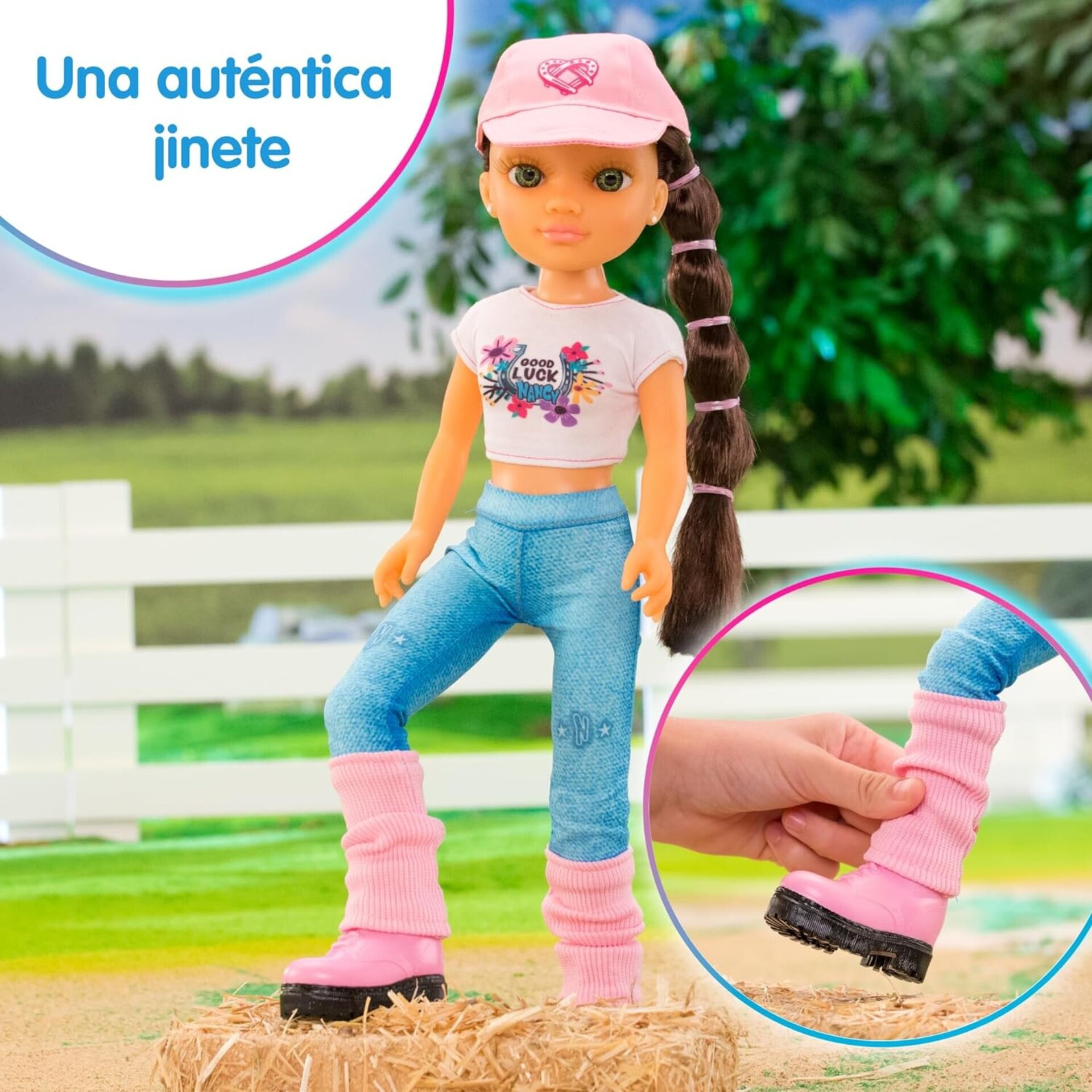 Nancy - Un día con su Caballo, muñeca Fashion articulada y Caballo - 8