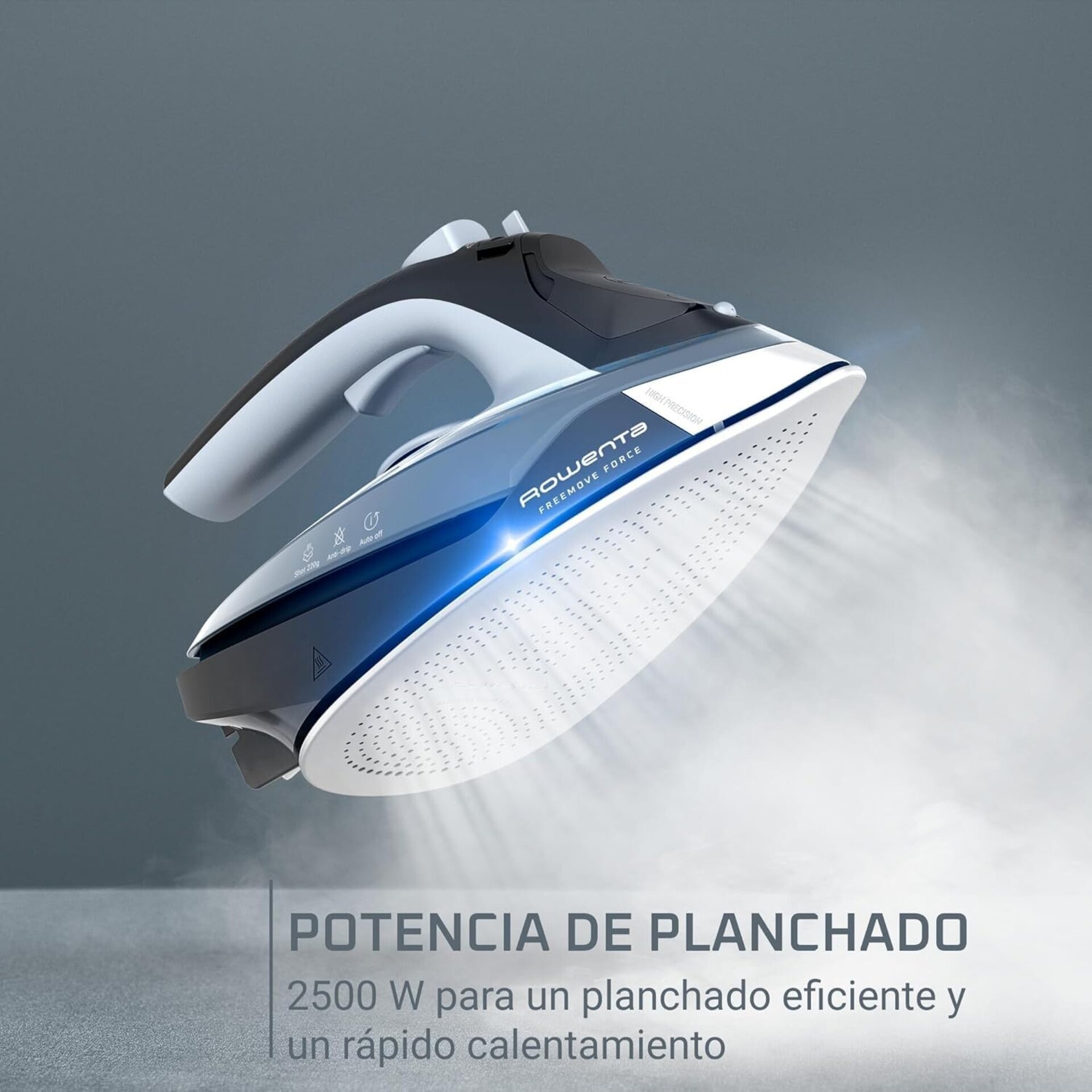 Rowenta Freemove Force, plancha de vapor sin cable, eficiente, calentamiento ráp - 7