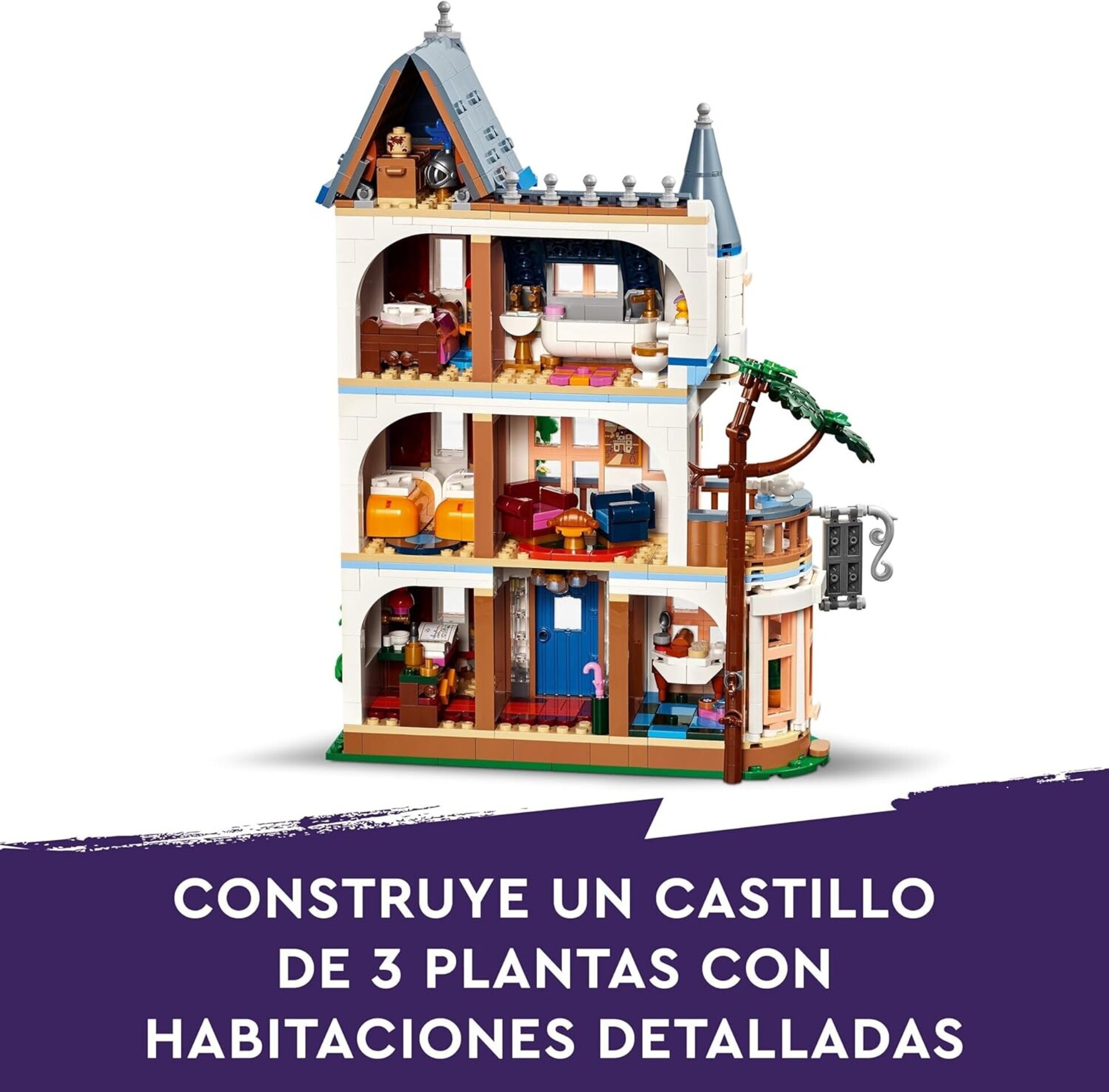 Lego Friends Hostal del Castillo de Juguete, Juego con Hotel y 4 Mini Muñecos, R - 4