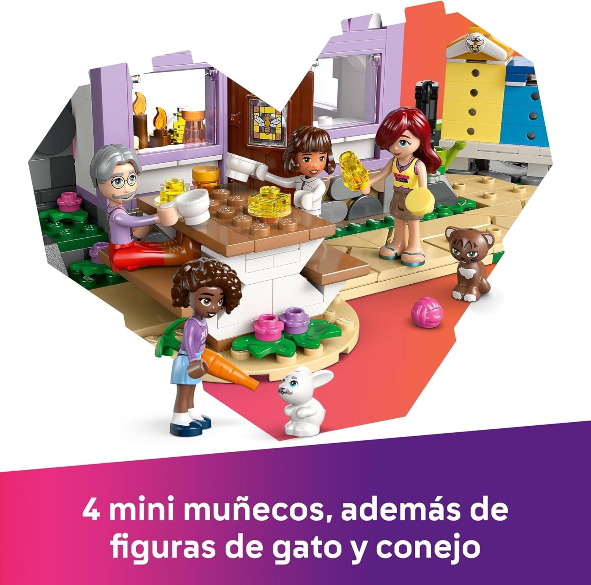 LEGO Friends Casa de los Apicultores y Jardín de Flores con 4 Mini Mini Muñecos - 3