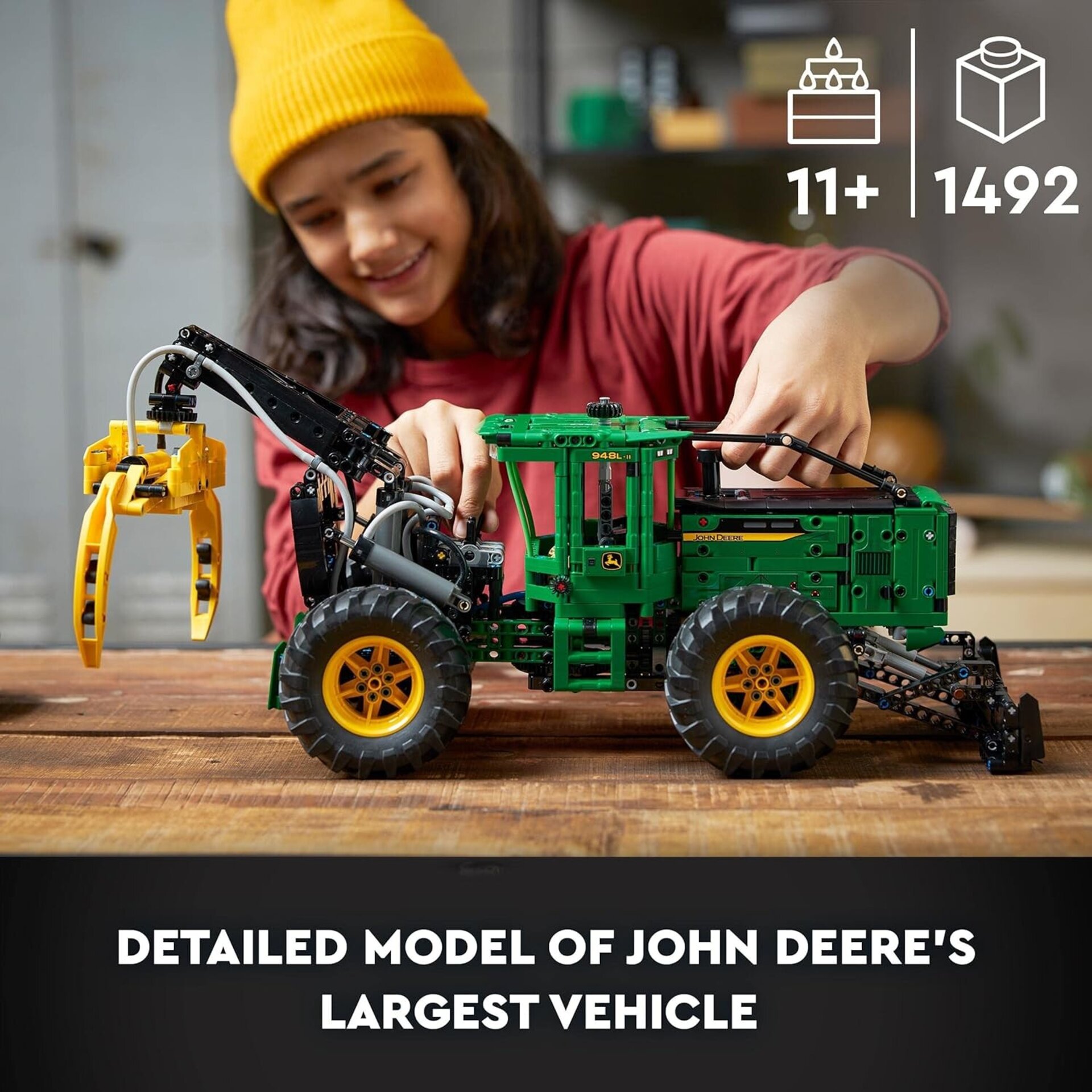 LEGO 42157 Technic Skidder John Deere 948L-II, Vehículo de Construcción - 7