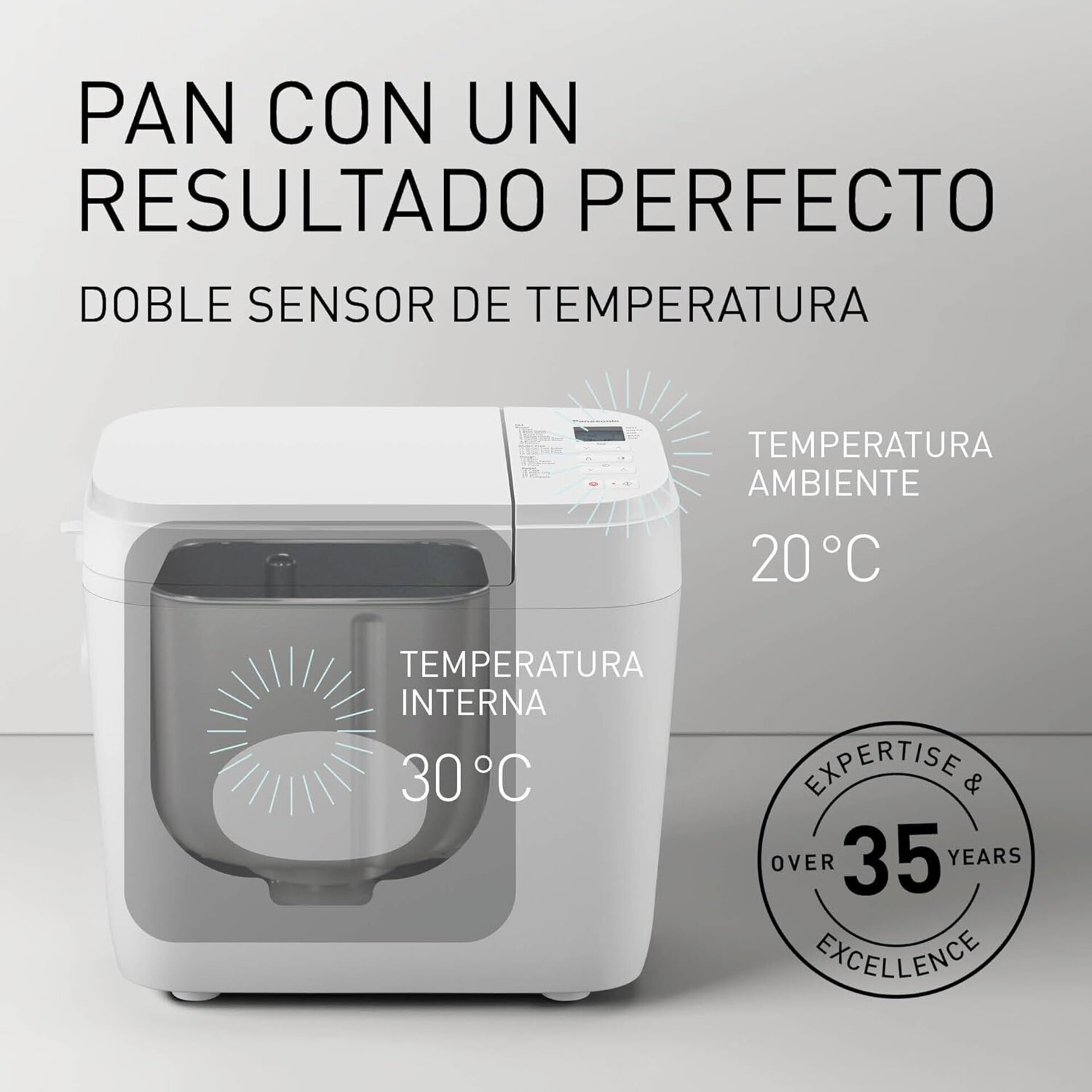 Panasonic SD-B2510WXE Panificadora Automática, 850W, Sensor de Temperatura, Temp - 2