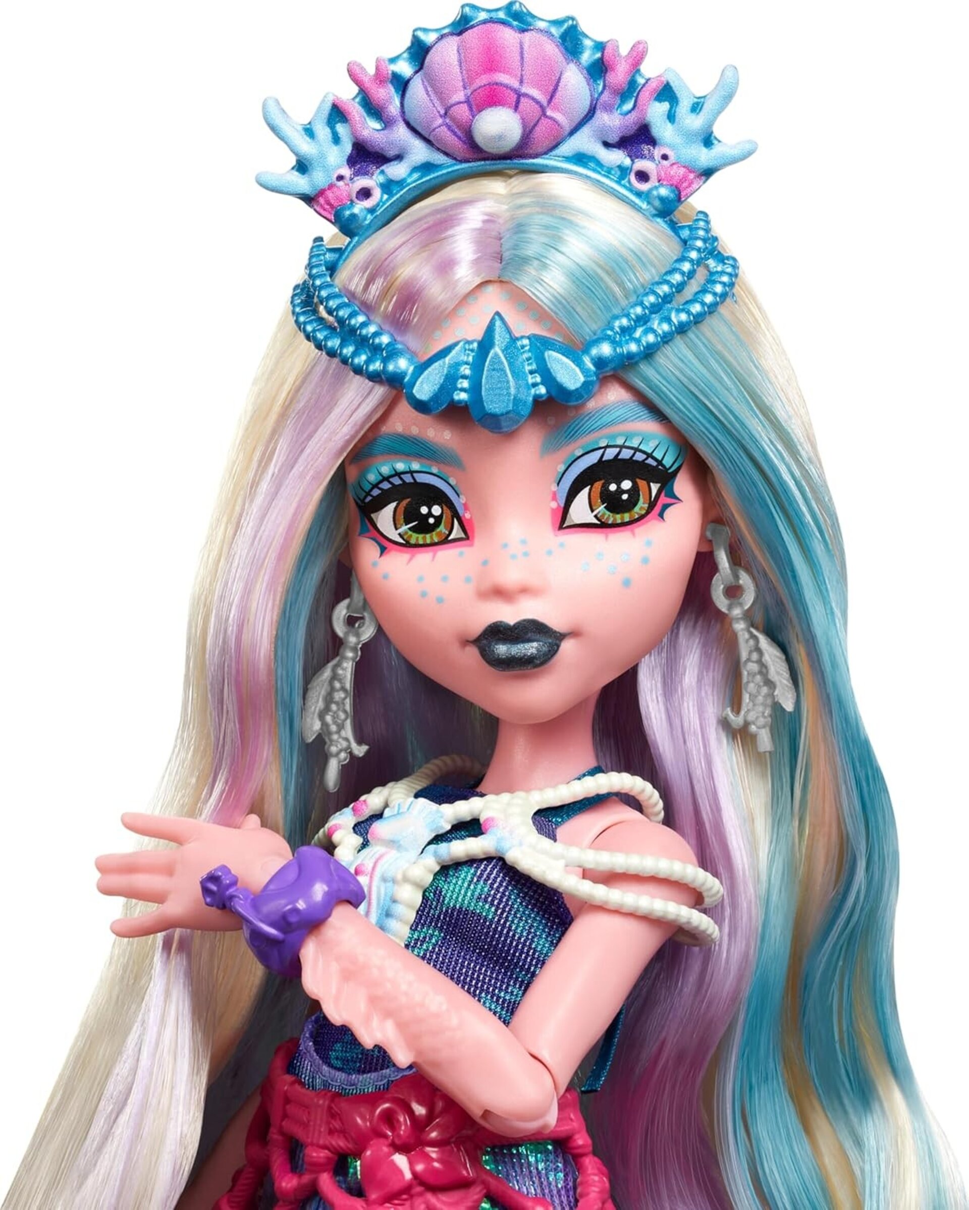 Monster High Monster Fest Lagoona Blue, Muñeca monstruita Marina con Look de Con - 4