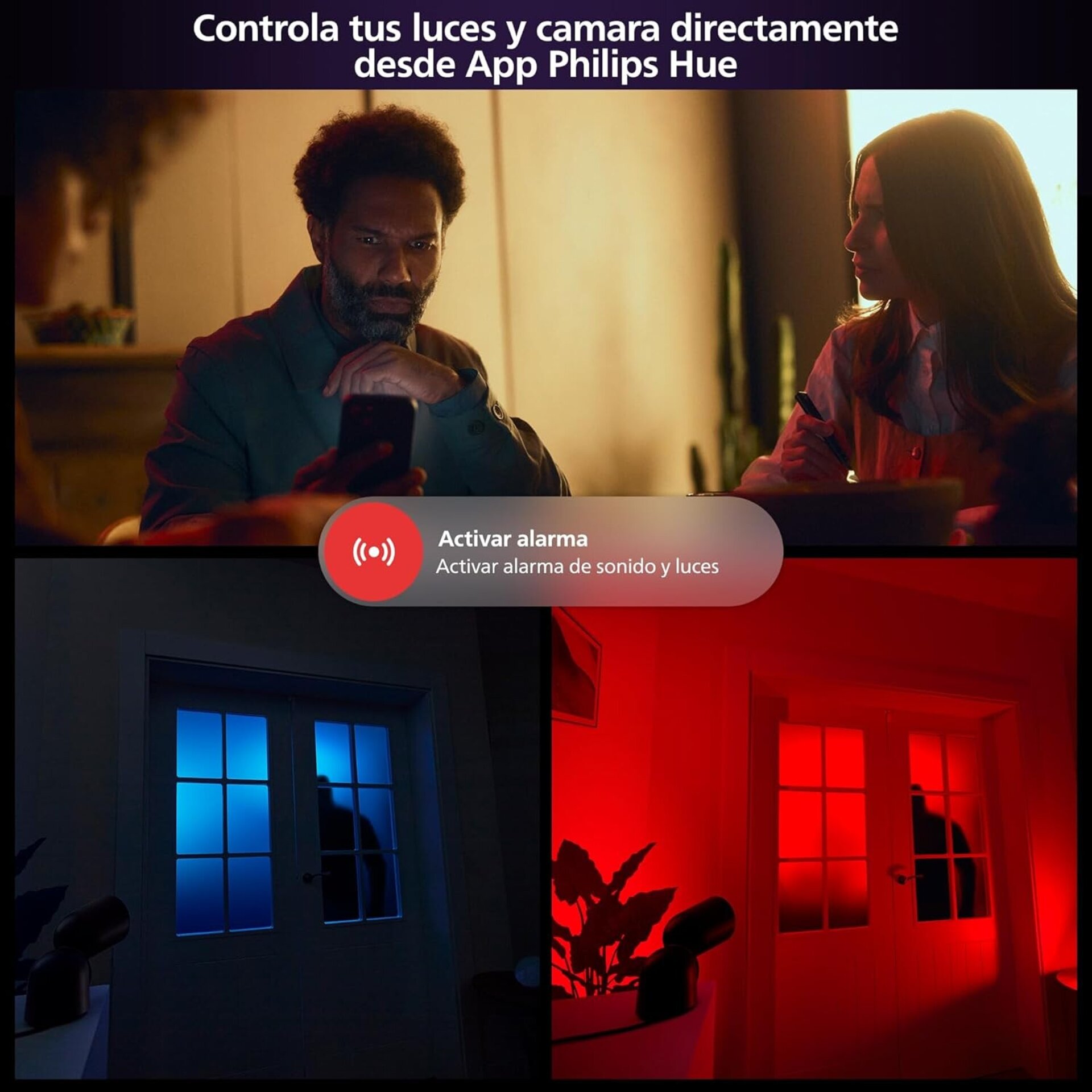 Philips Hue Secure - Cámara de Vídeo Vigilancia con Foco LED, resolución 1080p - 8