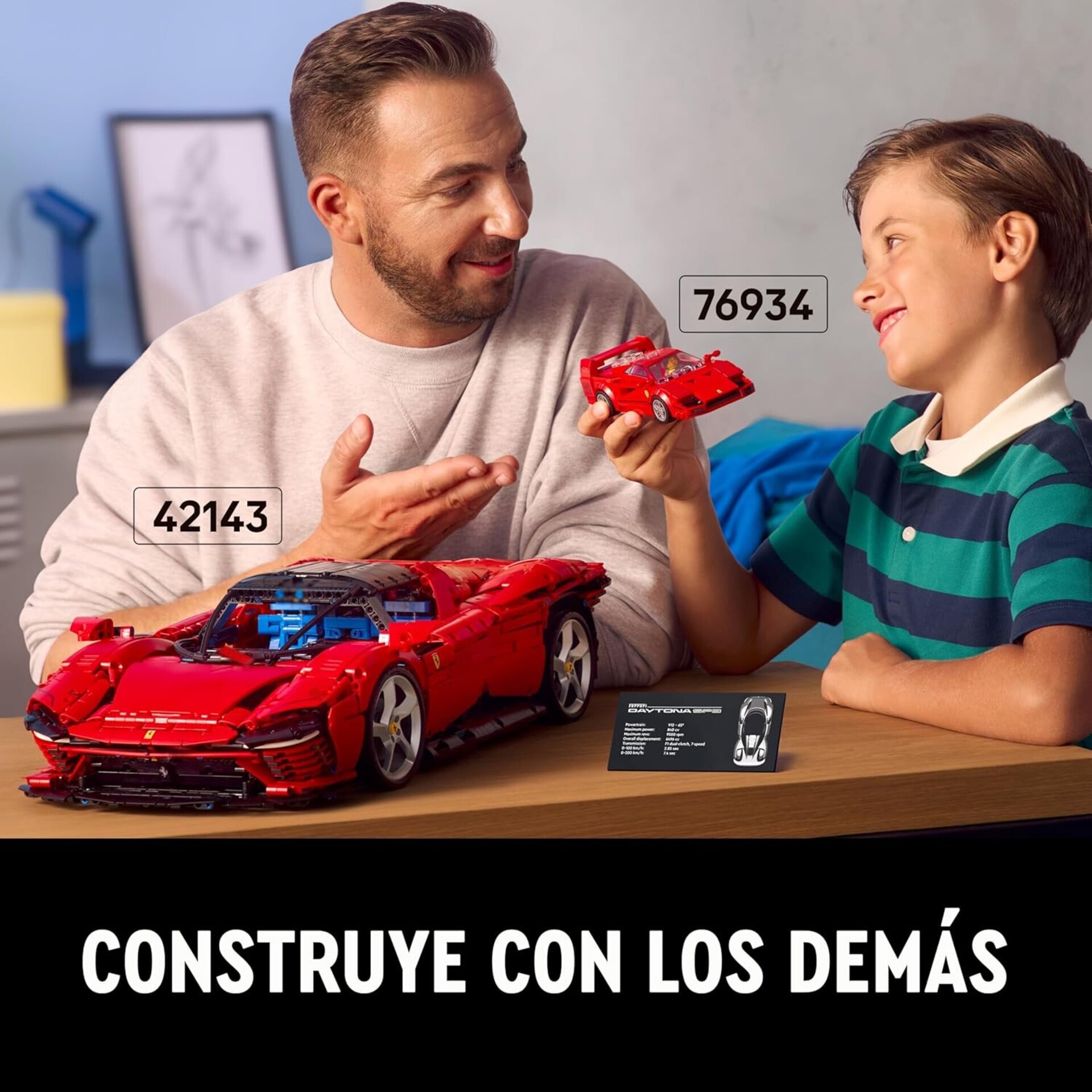 LEGO Technic Ferrari Daytona SP3, Maqueta de Súper Escala 1:8, para Construir, - 8