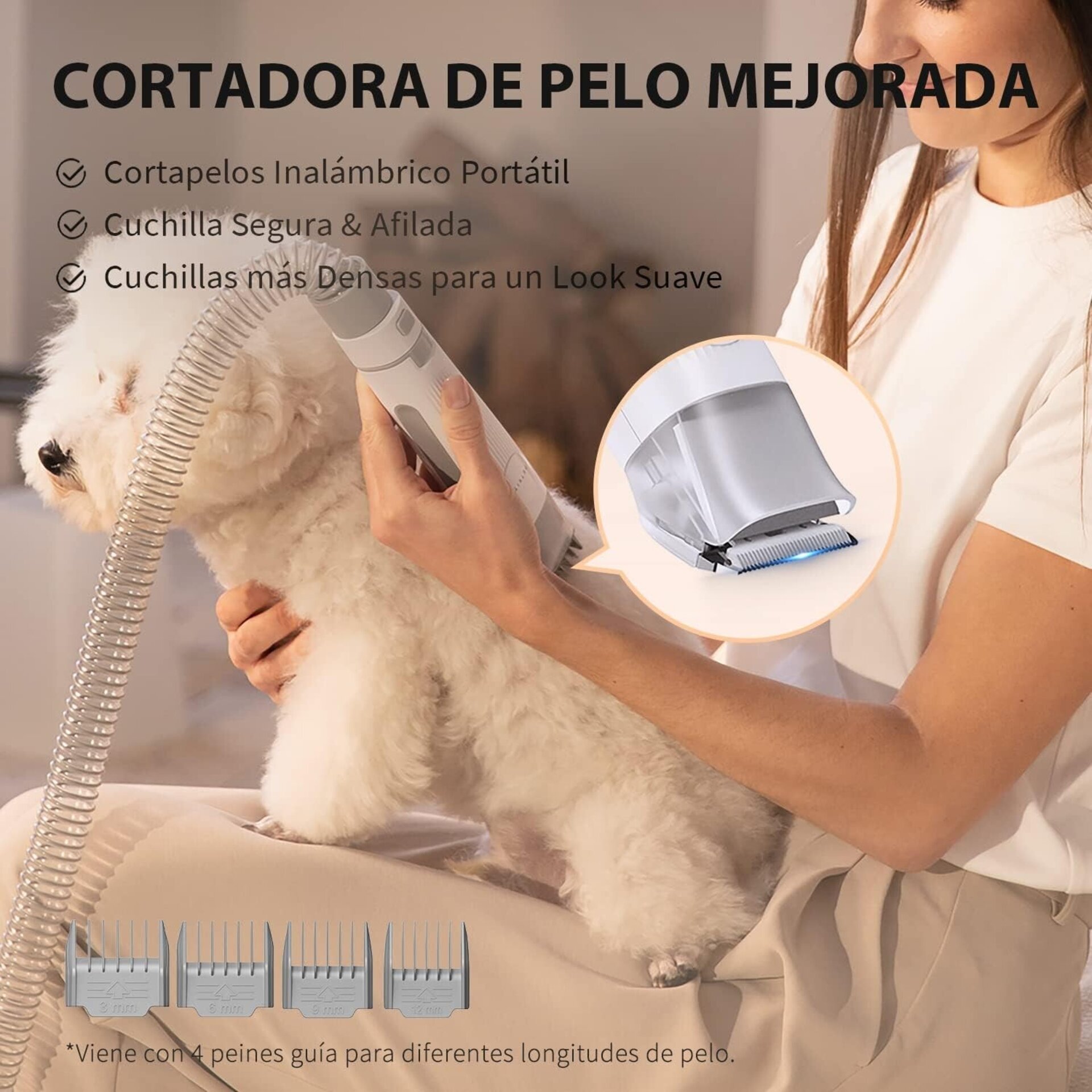 PETKIT AIRCLIPPER Cortapelos Perros con Aspiradora de Pelo, Kit de Peluquería - 3