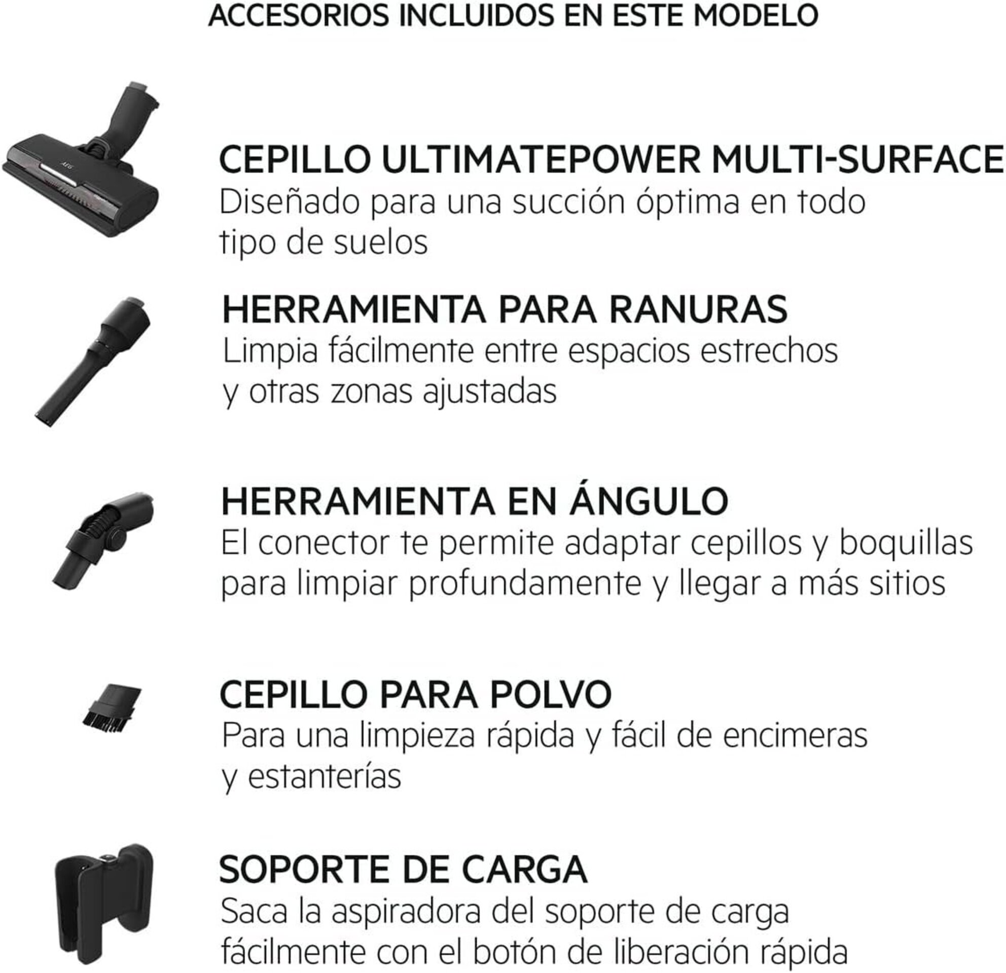 AEG AP71UB14AM Aspiradora Sin Cable, 14,4 V, Autonomía de 50 min, Batería Extraí - 3