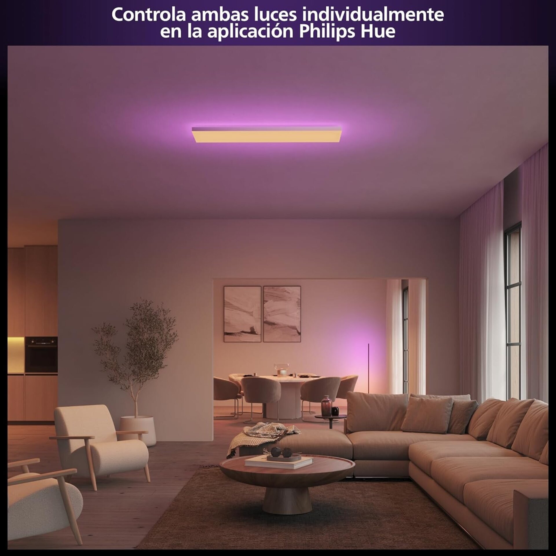 Philips Hue Datura smart panel light (rectangular 30 x 120 cm), - 4