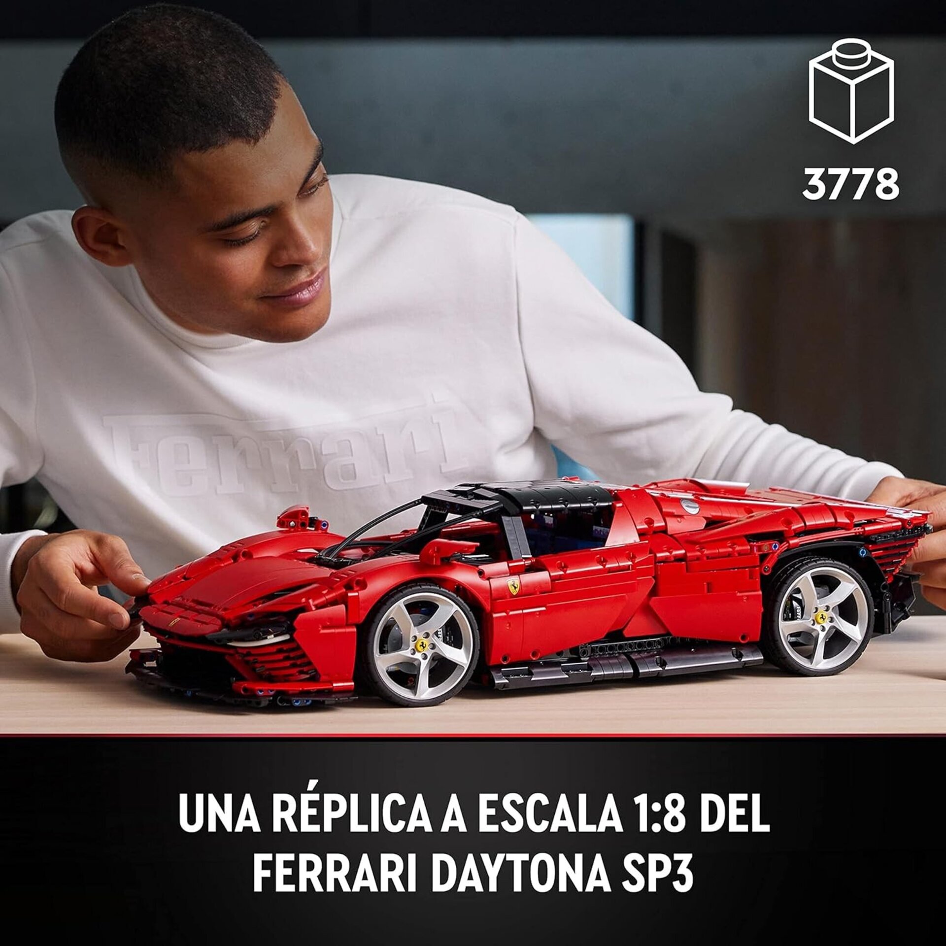 LEGO Technic Ferrari Daytona SP3, Maqueta de Súper Escala 1:8, para Construir, - 4