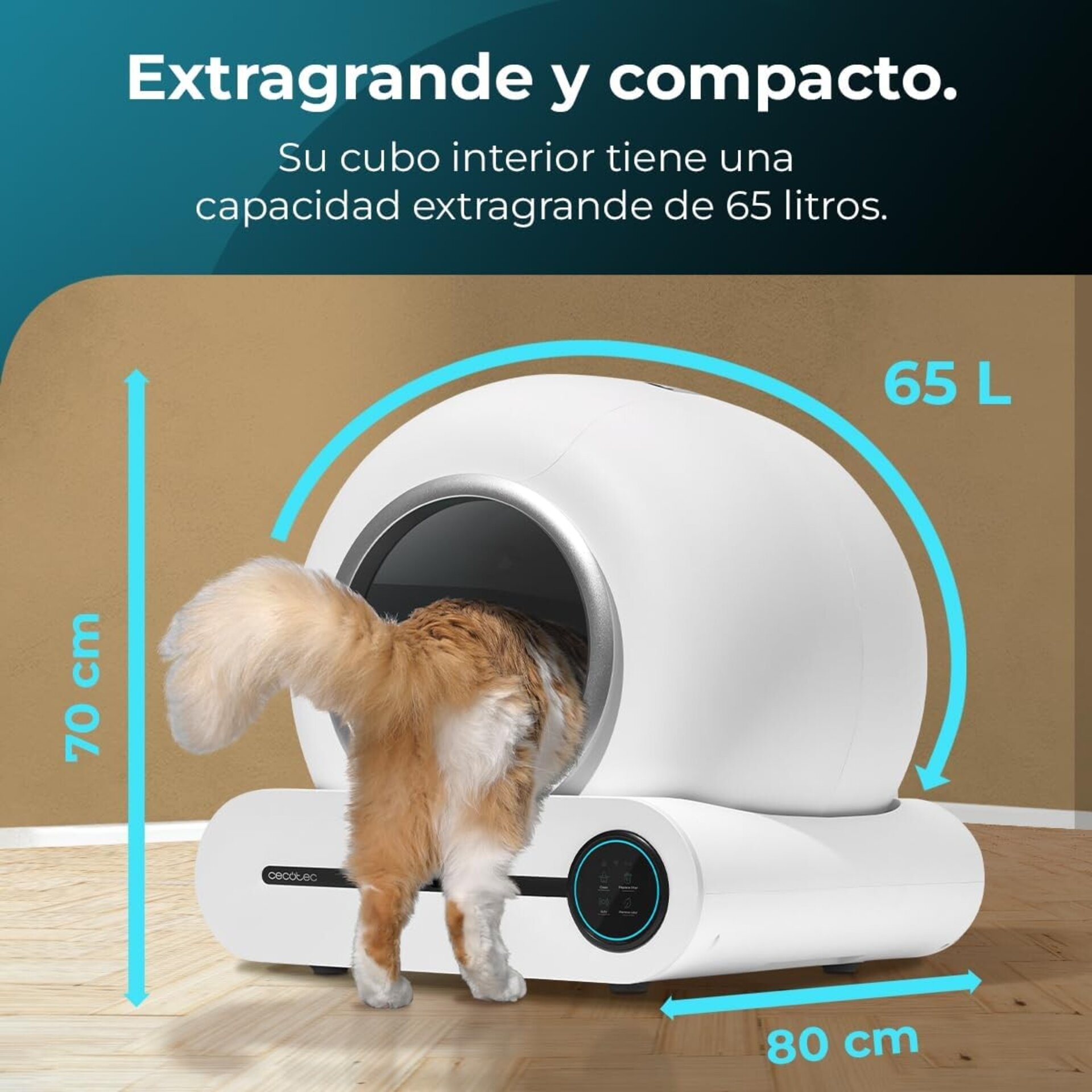 Cecotec Arenero con autolimpieza Pumba 8000 CleanKitty Smart - 4