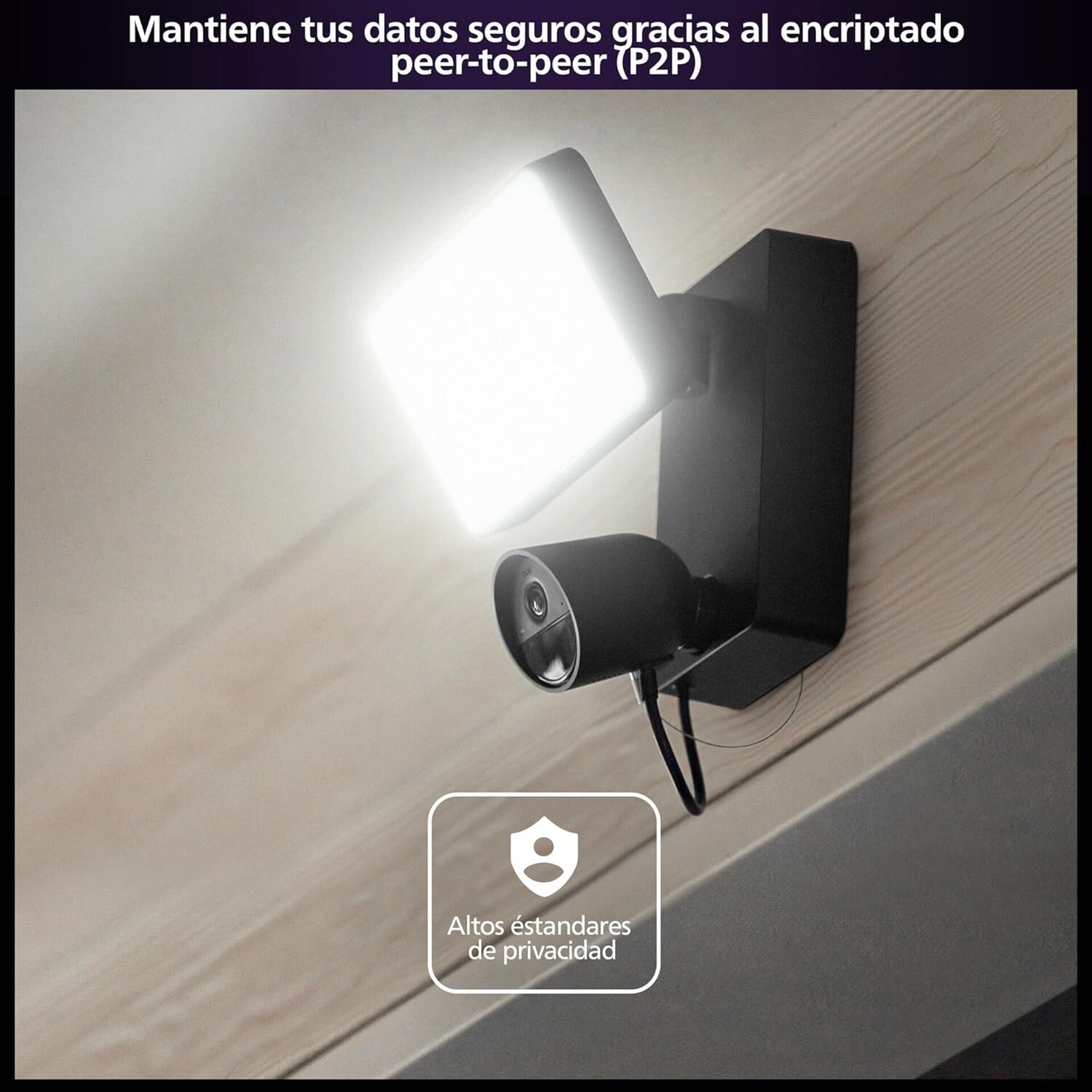 Philips Hue Secure - Cámara de Vídeo Vigilancia con Foco LED, resolución 1080p - 7