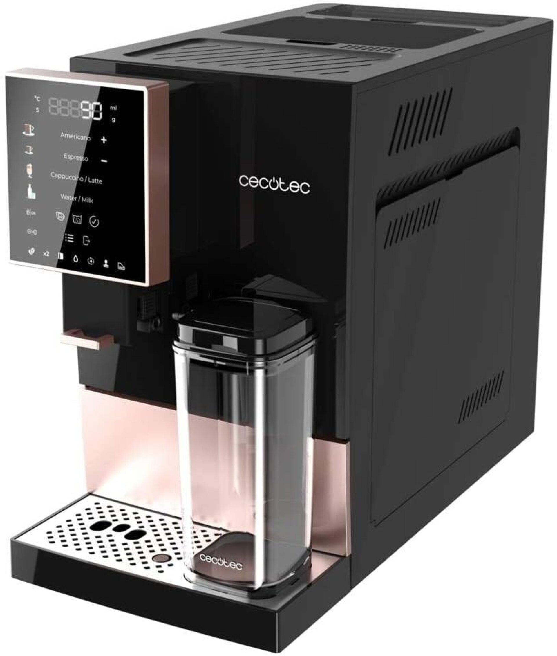 Cecotec Cafetera Superautomática Cremmaet Compactccino Black Rose, 19 bares, - 2