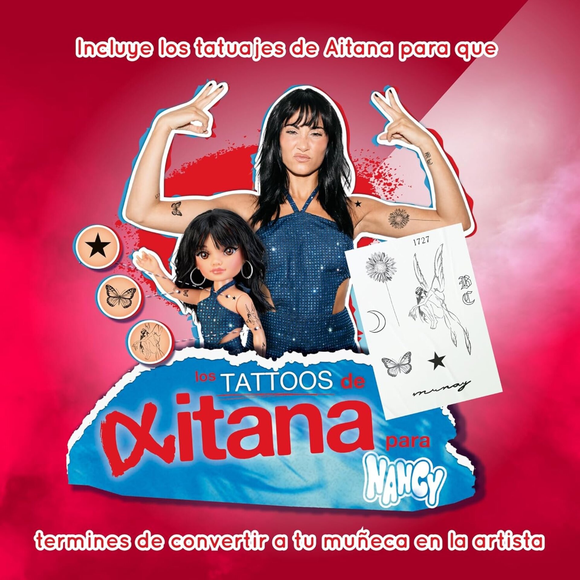 Nancy Aitana Alphahouse, Muñeca como la Cantante, Melena Oscura con Corte a Capa - 5