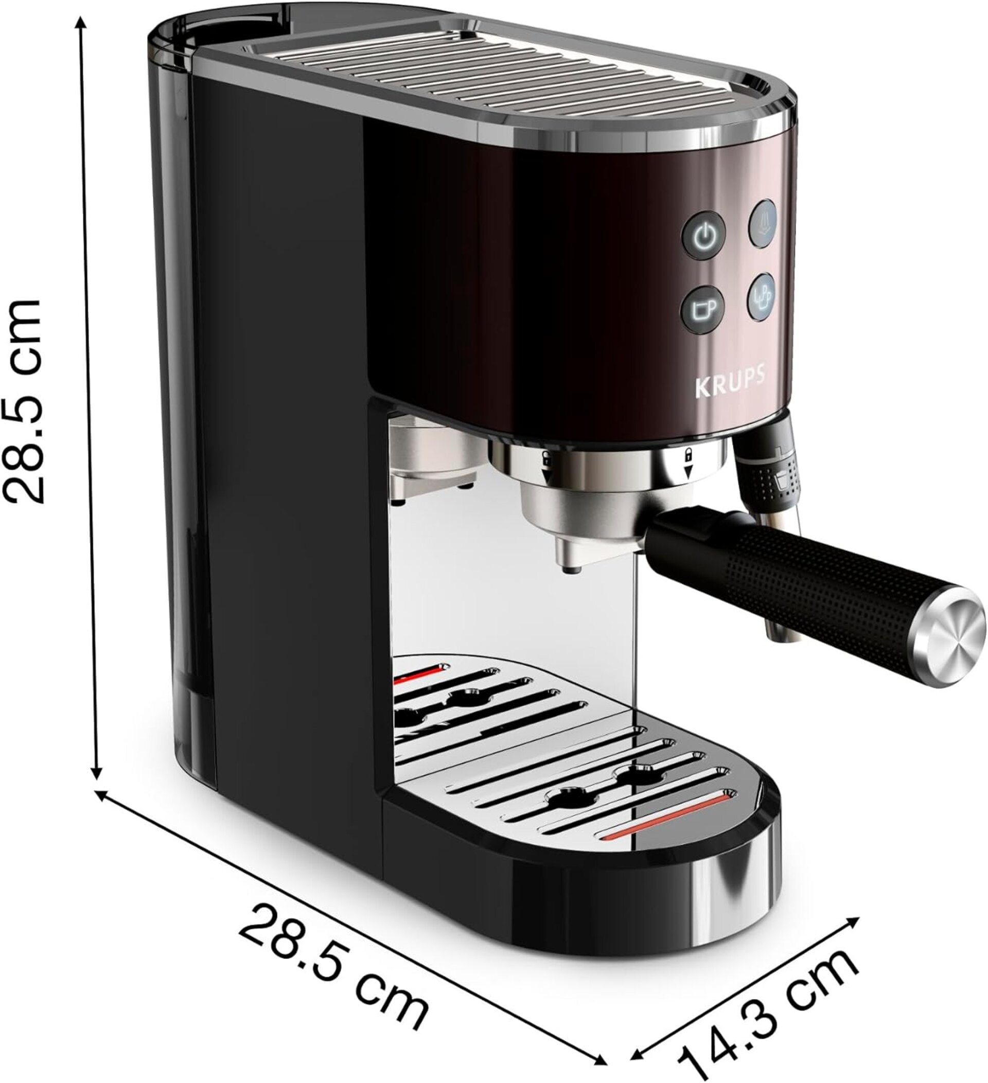 Krups Cafetera espresso bomba Virtuoso Essential, 15 Bares de Presión, - 9