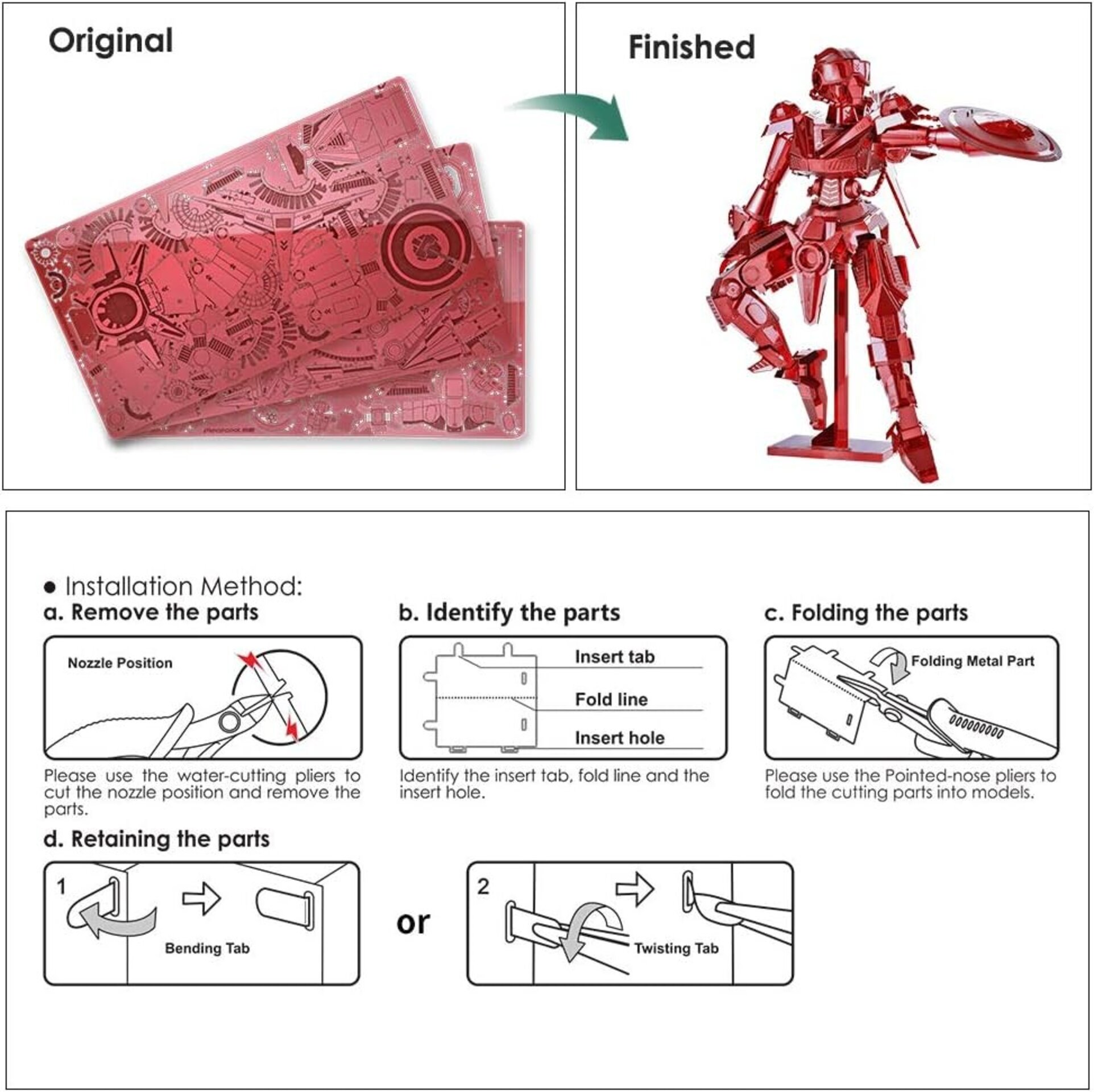 Piececool Puzzle 3D Maqueta Metal, Caballero de la Armadura Puzzles 3D - 2