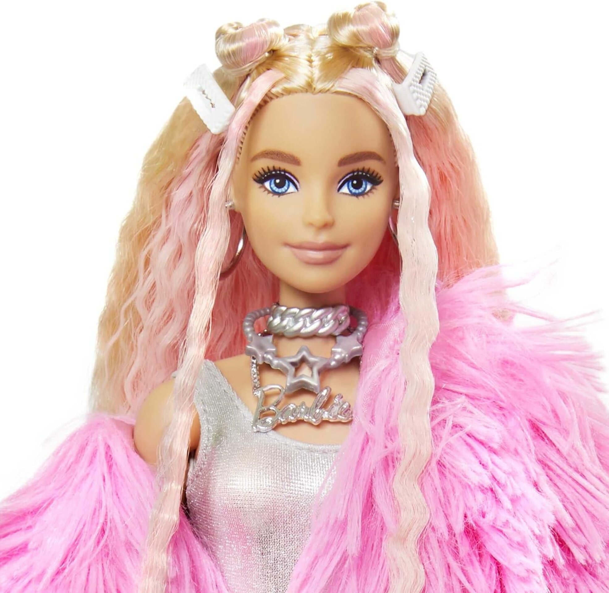 Barbie Extra, muñeca con Pelo Rosado, Chaqueta Rosada - 5