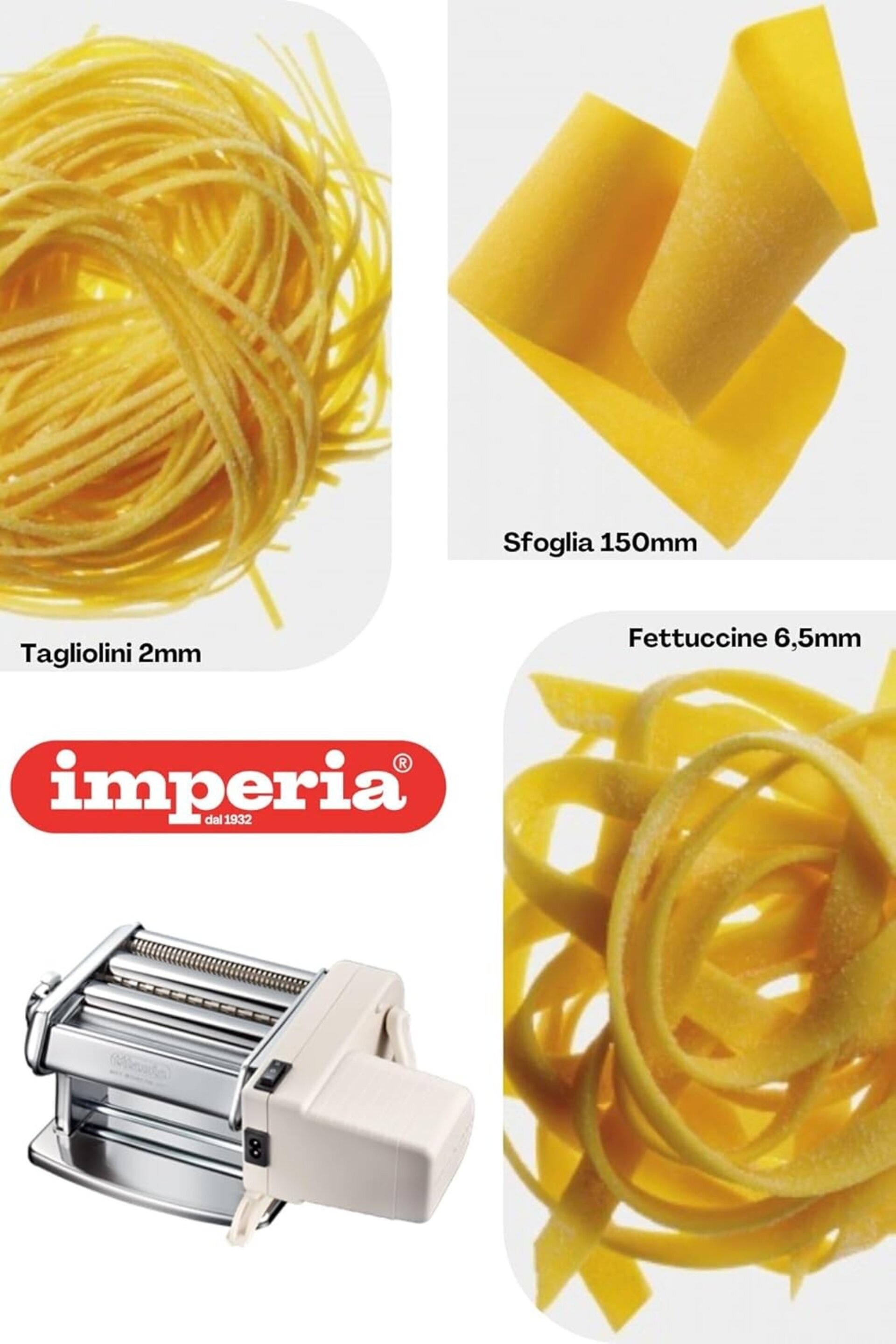 Imperia Titania Electric. Máquina de pasta con motor eléctrico de 65w. Made - 2