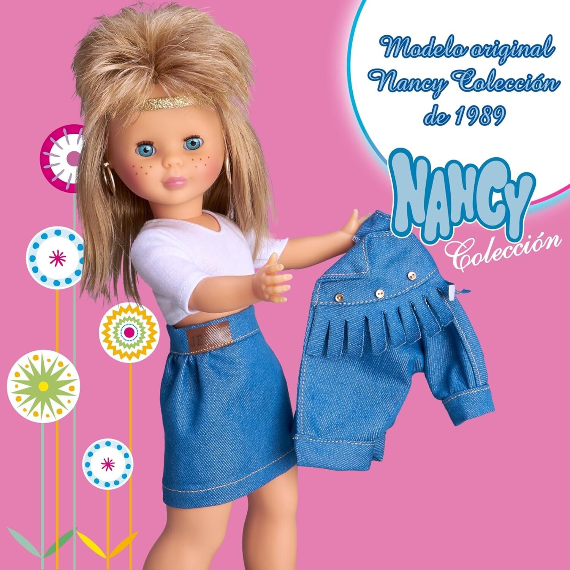 Nancy Colección Jean's, Muñeca Rubia Reedición de 1989 con Conjunto Vaquero y Bo - 5