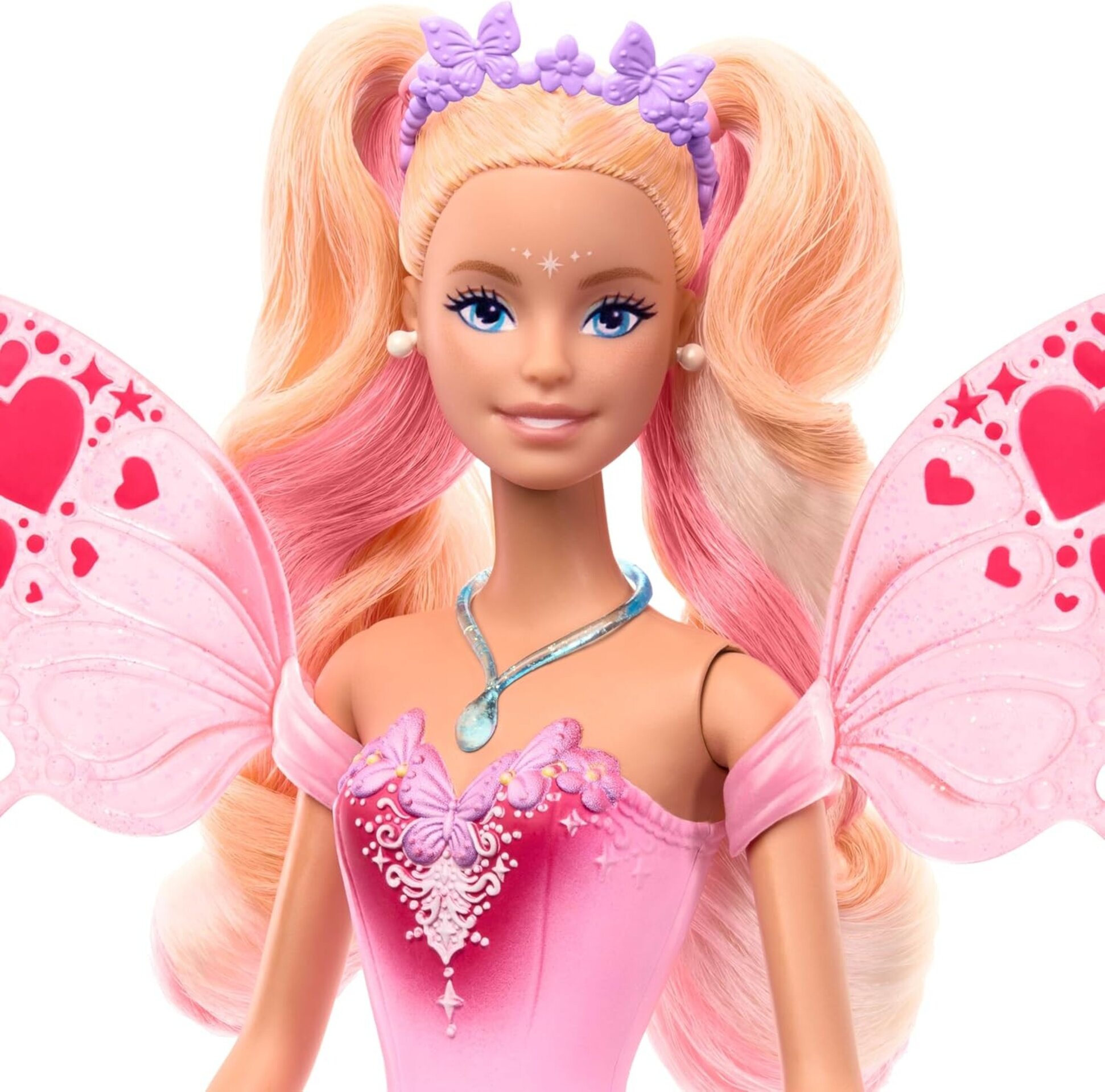 Mattel Barbie Hada Muñeca con varita de juguete y accesorios de moda, temática d - 2