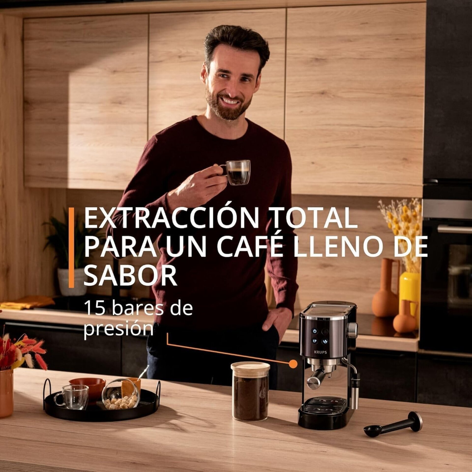 Krups Cafetera espresso bomba Virtuoso Essential, 15 Bares de Presión, - 10